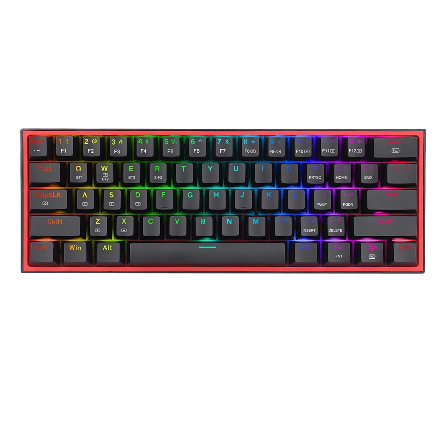 Redragon K616 Fizz RGB Pro 60% 3-Mode Wired, 2.4Ghz Wireless, Bluetoot ...