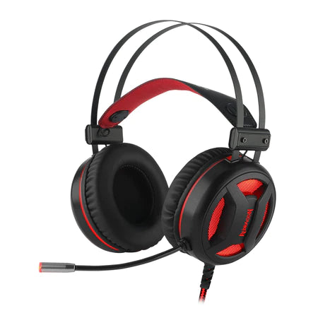 Redragon H210 MINOS Gaming Headset Virtual 7.1 Channel, 50mm Dynamic Driver, Volume Control, LED light , Microphone Switch, Bass Boosted Headset, USB Connectivity - Redragon